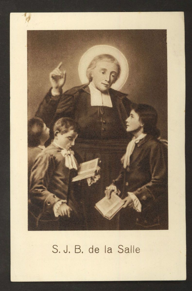 St Jean Baptiste de La Salle Holy Card