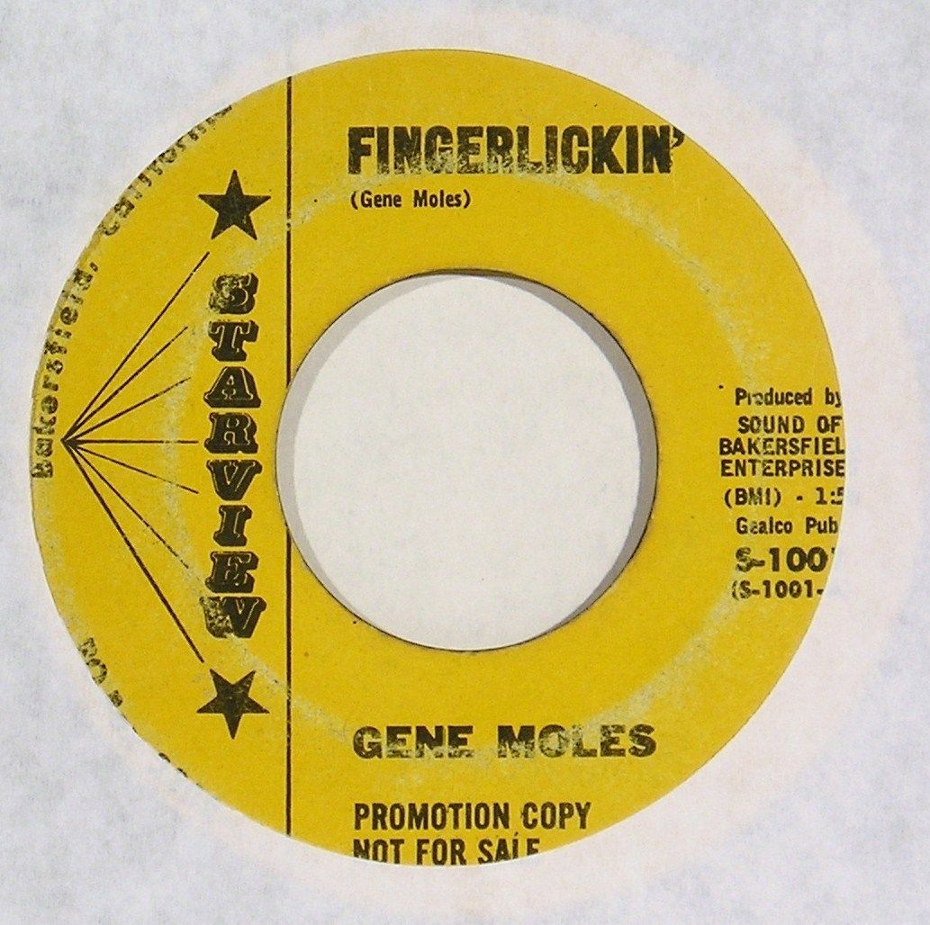 Gene Moles Rockabilly Guitar Instrumental 45 Starview ‘Fingerlickin