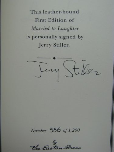  by The Author Married to Laughter by Jerry Stiller Easton Press