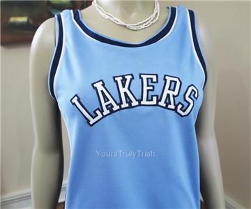 La Los Angeles Lakers Blue NBA Classic Jersey Dress Sz XL Sexy Side