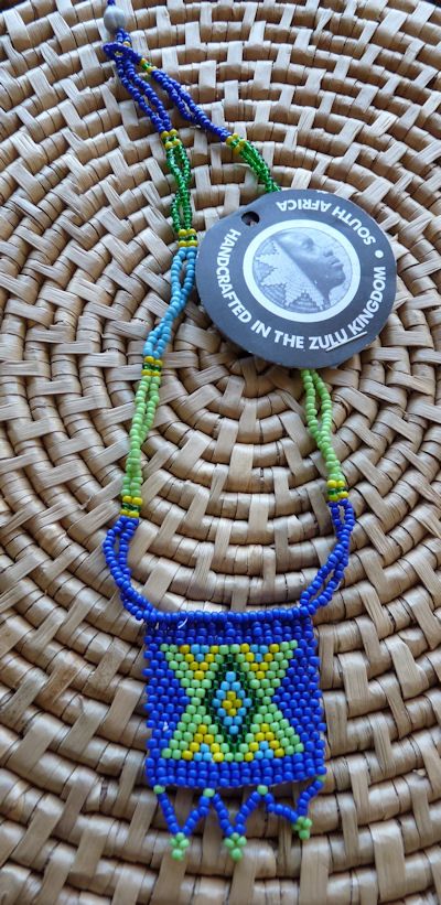Africa Jewelry Zulu Love Letter Bead Pendant Necklace E