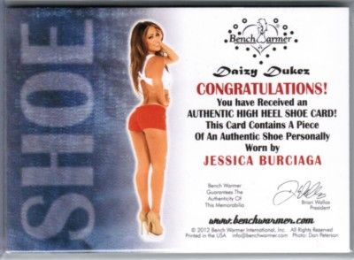 JESSICA BURCIAGA 2012 BENCHWARMER DAIZY DUKEZ #d 22/25 GOLD FOIL HIGH