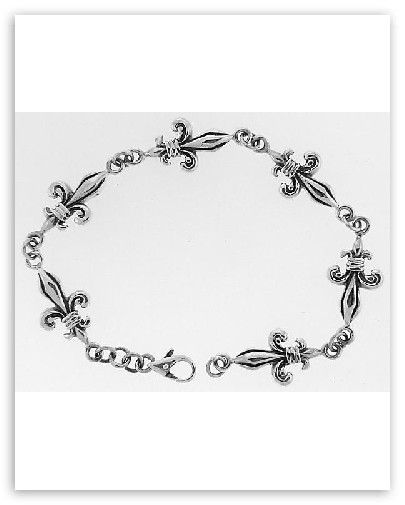 Fleur de Lis Bracelet Sterling Silver