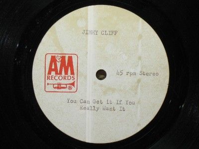 Jimmy Cliff RARE Acetate Test Pressing Reggae Ska A M Records 2 Sided