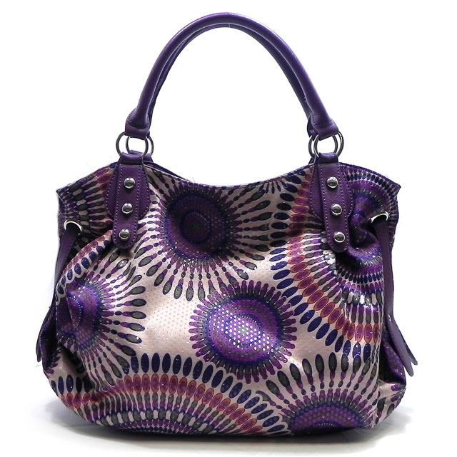 New Fireworks Flower Jodelle Shoulder Bag Hobo Satchel Tote Purse