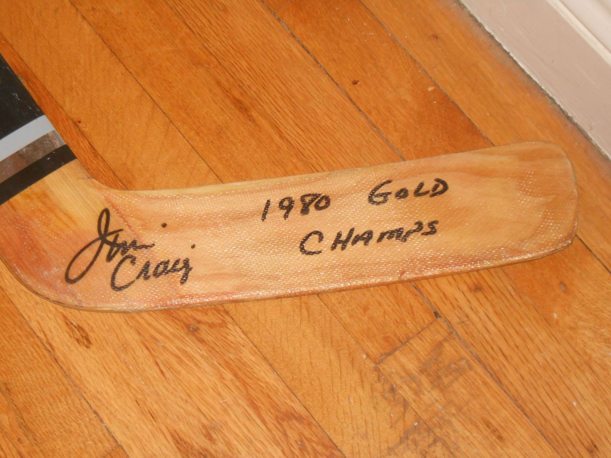 Jim Craig Signed Autographed Goalie Stick 1980 USA Gold Champs COA