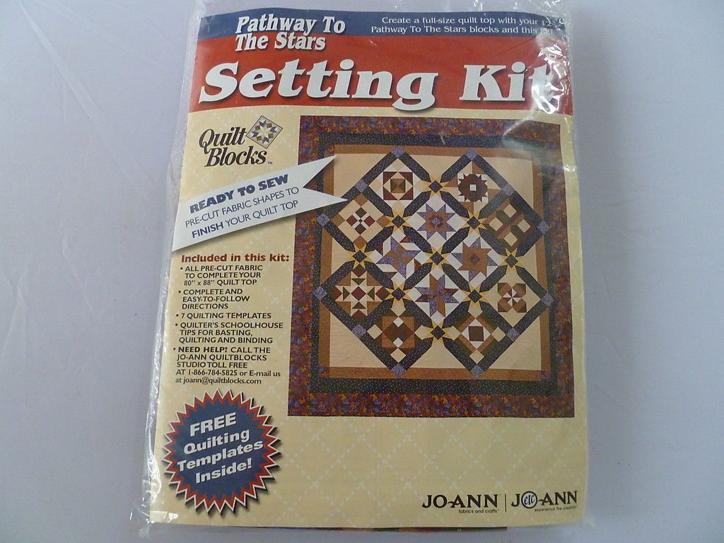 JoAnn Fabrics Pathway To The Stars 12 Quilt Block Setting Pre cut