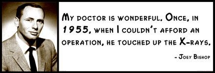 Joey Bishop My Doctor Is Wonderful Once in 1955 WH