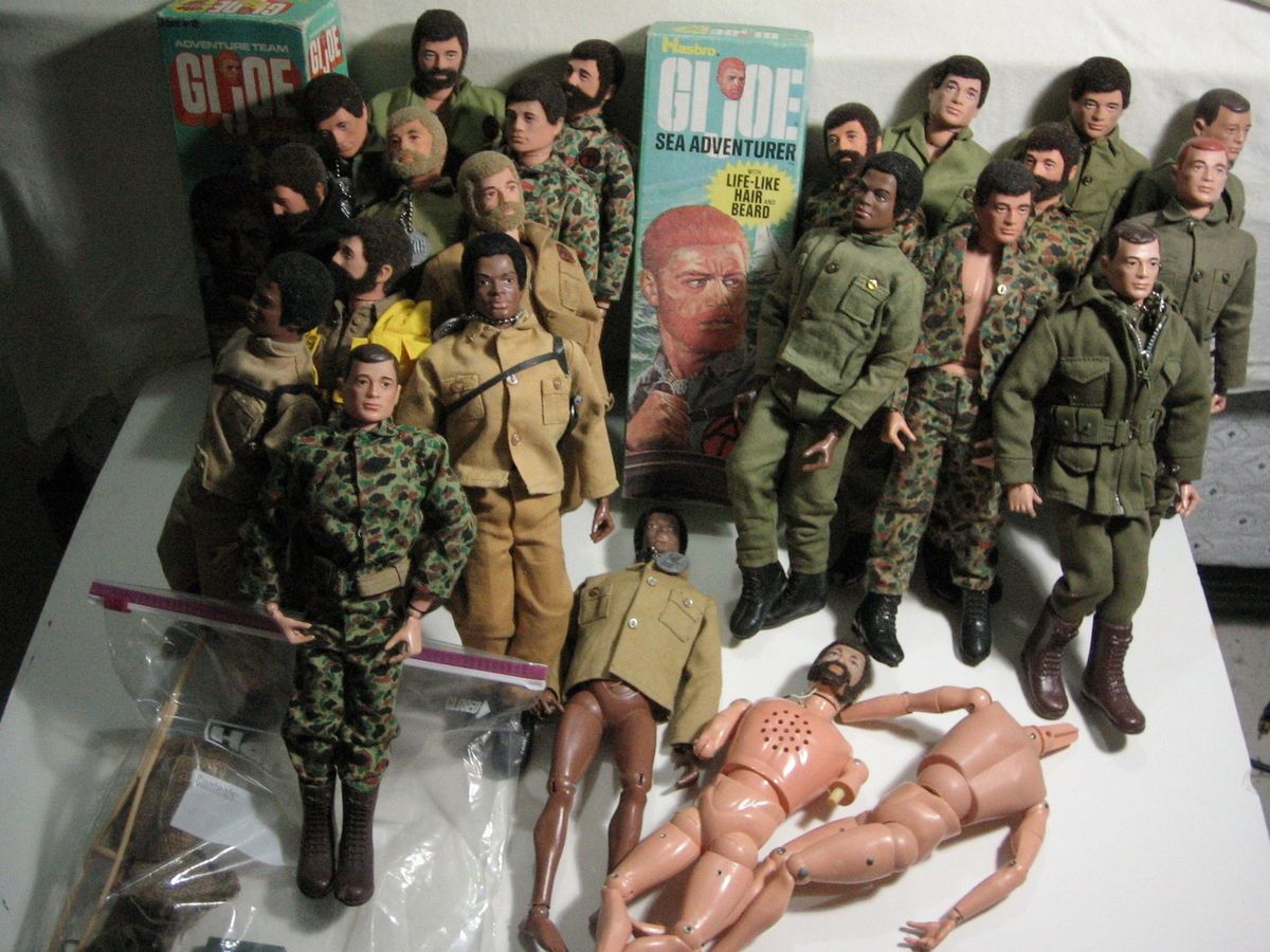 Huge Lot of 26 Gi Joes Vintage 12 1960s 1970s Black Adventure Teams