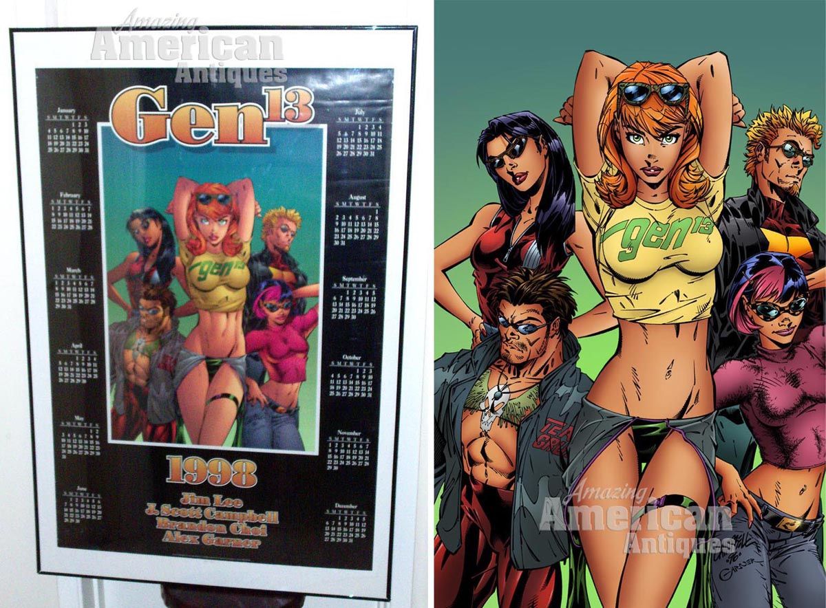 Gen 13 Calendar Poster   Japanese Vol. 2   J. Scott Campbell   Jim Lee