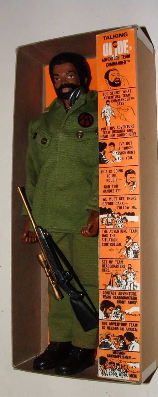 1974 Talking Black Gi Joe w Kung Fu Grip Mint in The Box