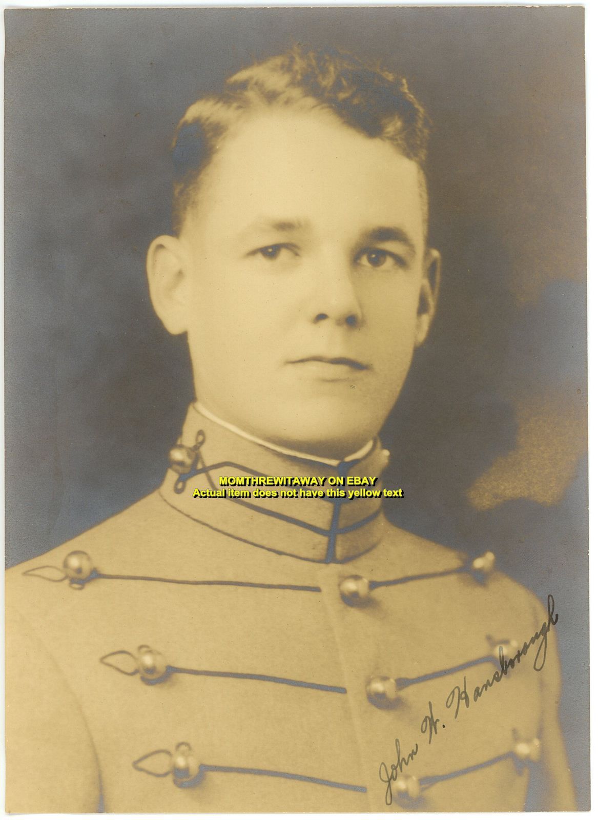 C1931 Photo John w Hansborough West Point Cadet Portrait Hansbrough