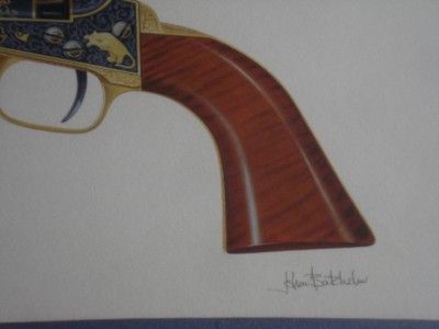 John Batchelor 1983 Watercolor Gouache 1849 Colt Gun