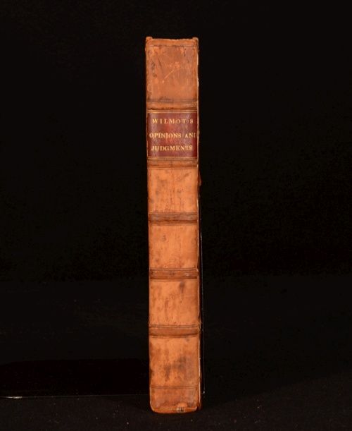 1802 John Eardley Wilmot Notes Opinions Judgements Rather Scarce