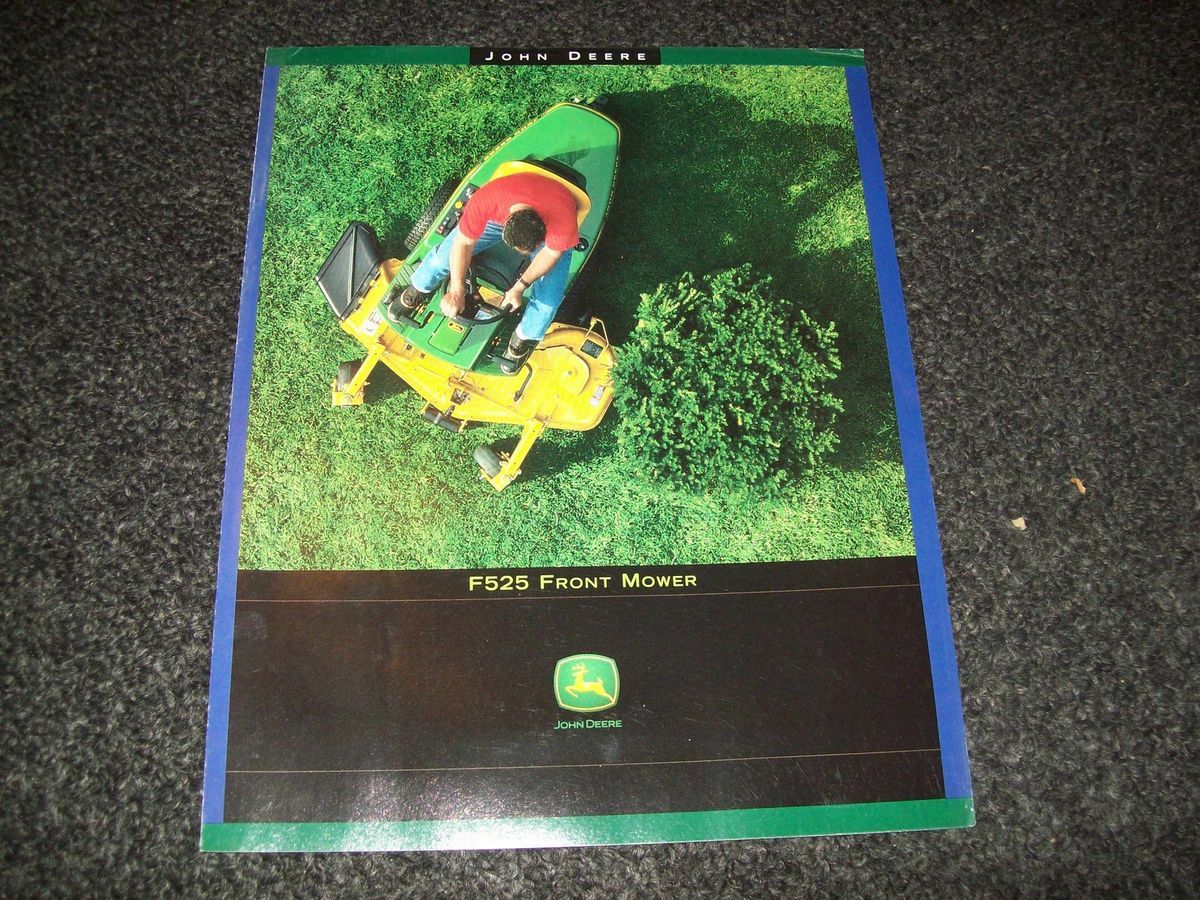 John Deere F525 Front Mower Brochure Literature Ad