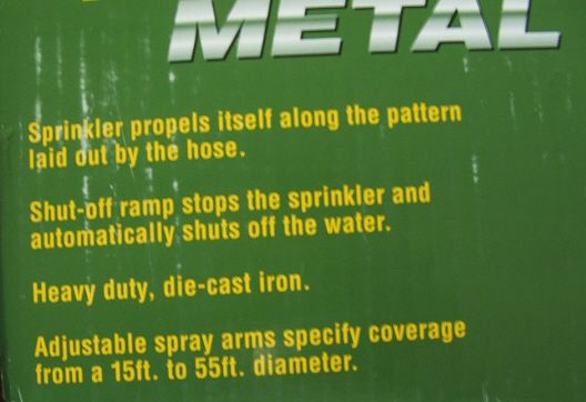 Brand New John Deere Metal Traveling Tractor Sprinkler Gilmour Model