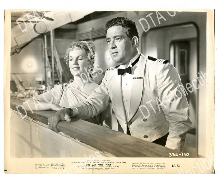 The Captains Table 1960 8 x 10 Still Comedy Peggy Cummins John Gregson VG VG  