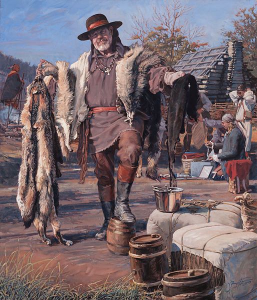 John Buxton The Fur Trader Giclee Canvas Pennsylvania 74 75  