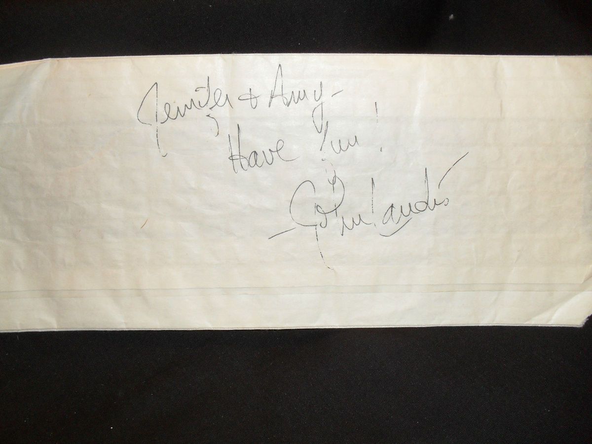 Movie Director JOHN LANDIS autographed DISNEYLAND DOGGIE BAG 1990S  
