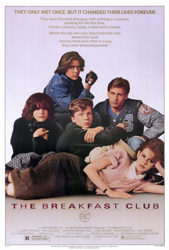 The Breakfast Club Movie POSTER 27x40 Ally Sheedy Molly Ringwald Judd Nelson  