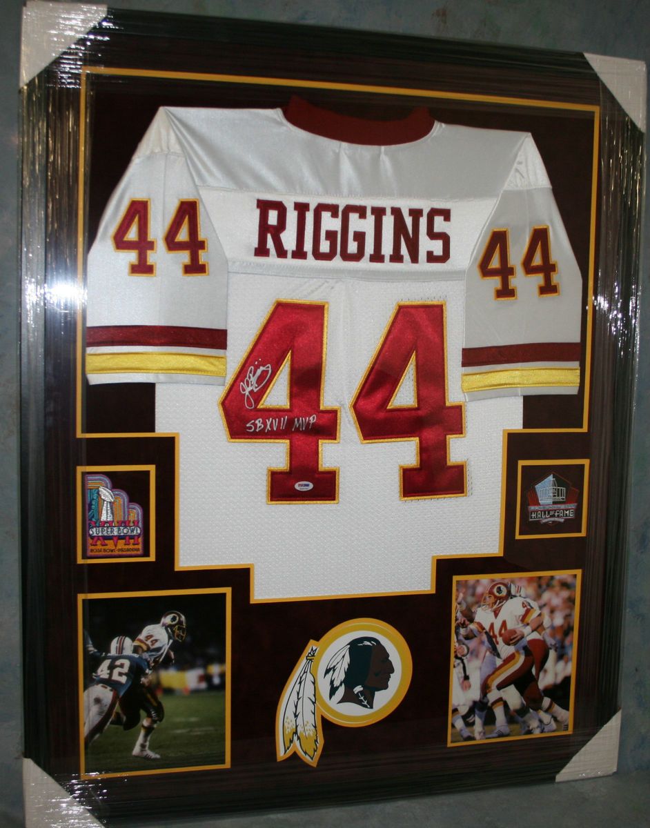 John Riggins Framed Signed Washington Redskins Jersey SB MVP Autograph PSA DNA  