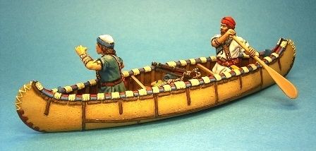 John Jenkins Battle of Monongahela Can 02 French Militia Canoe Set Retired  