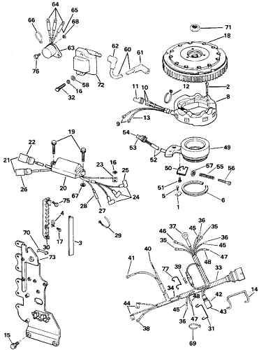 Johnson Evinrude 70 HP Outboard Motor Harness 0584169  