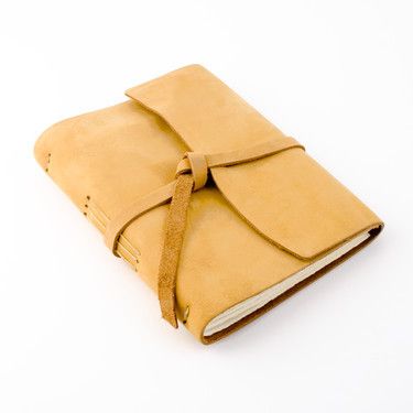 Handmade Leather Journal Buckskin Rustico Leather  