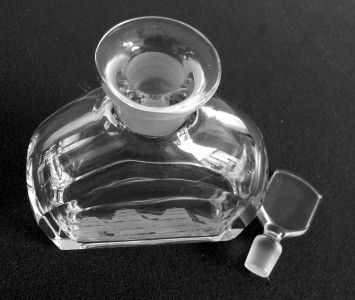 Orrefors vintage crystal decanter with sailing ship Edvard Hald design  