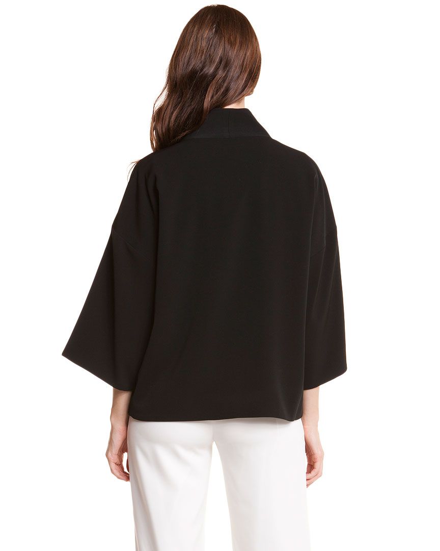 Josie Natori Mika Black White Jacket  