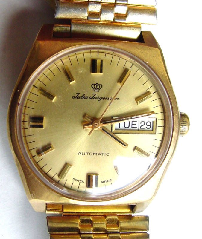 Jules Jurgensen, Date Automatic Watch Incabloc Swiss 17J vintage