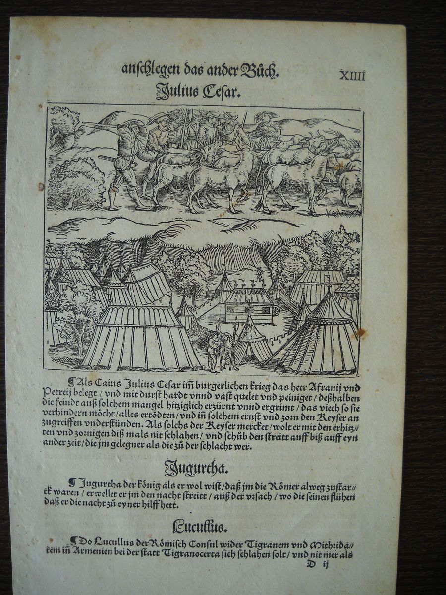 1535 c ATLAS JULIUS CAESAR ROME GIULIO CESARE ROMA POST INCUNABULA