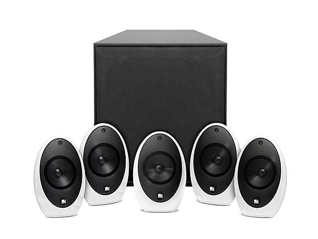 KEF KHT1005 2SE Home Audio Speaker System w White Satellite Speakers