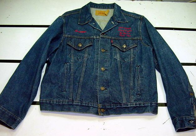 Vtg 1985 Levis Denim Jean Jacket Kenny Loggins Vox Humana World Tour