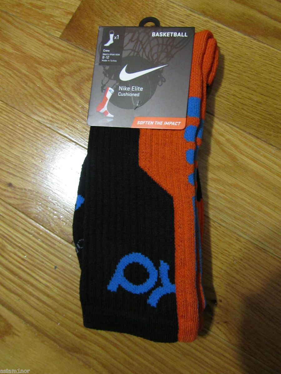 Kevin Durant Elite Socks Basketball Crew Galaxy KD V Thunder OKC Sz L