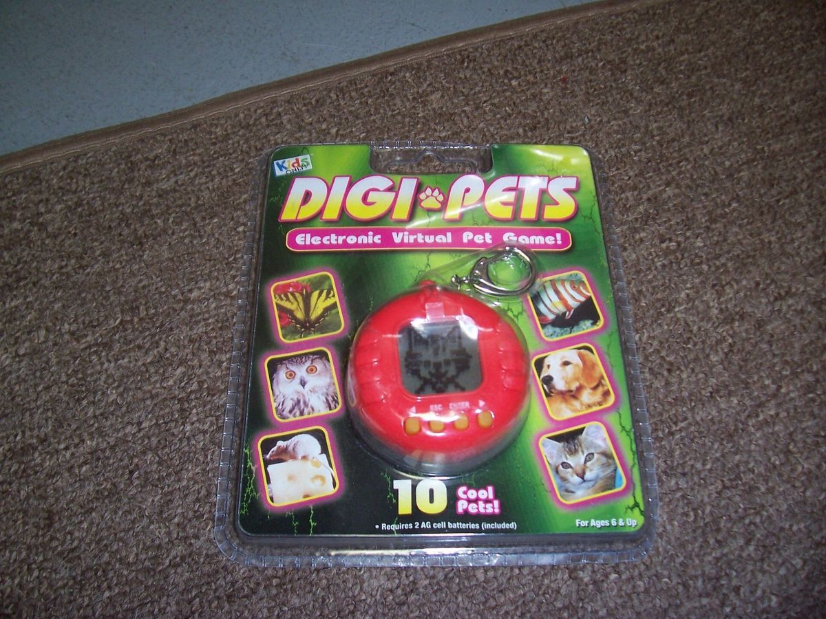 kids only red digipets digi pets electronic virtual pet keychain NEW