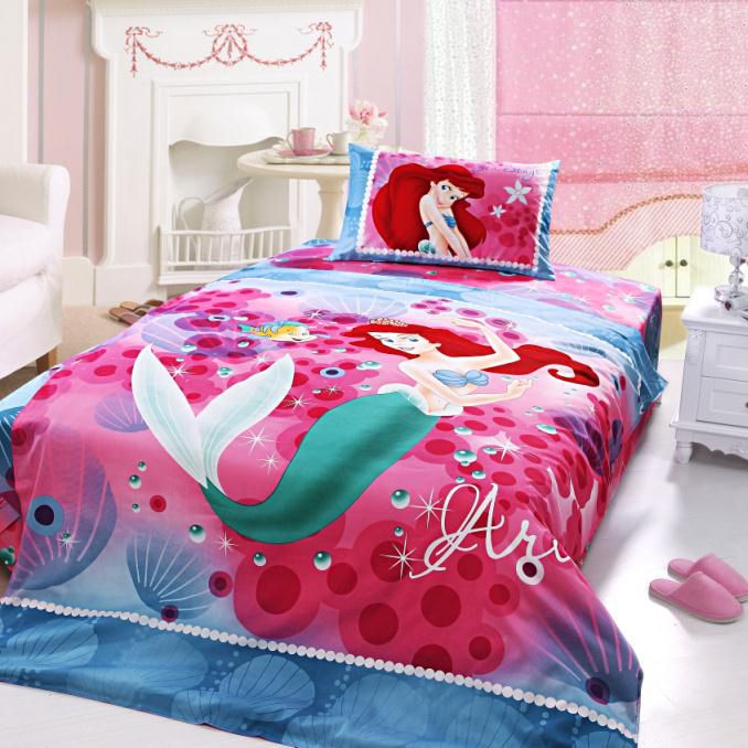 100 Percent Cotton Little Mermaid Kids Bedding Set For Girls On Popscreen