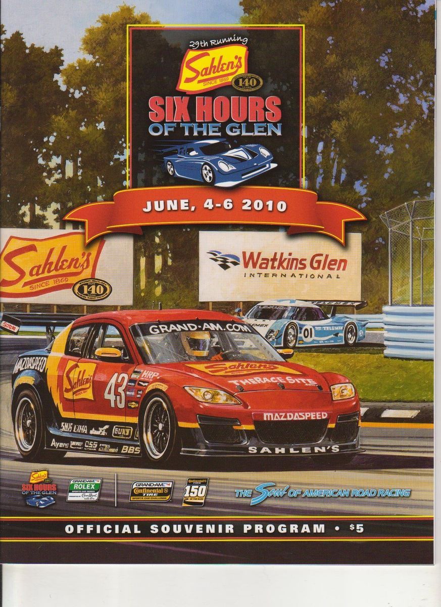 2010 Program Rolex Series Grand Am Watkins Glen   Six Hours plus Race