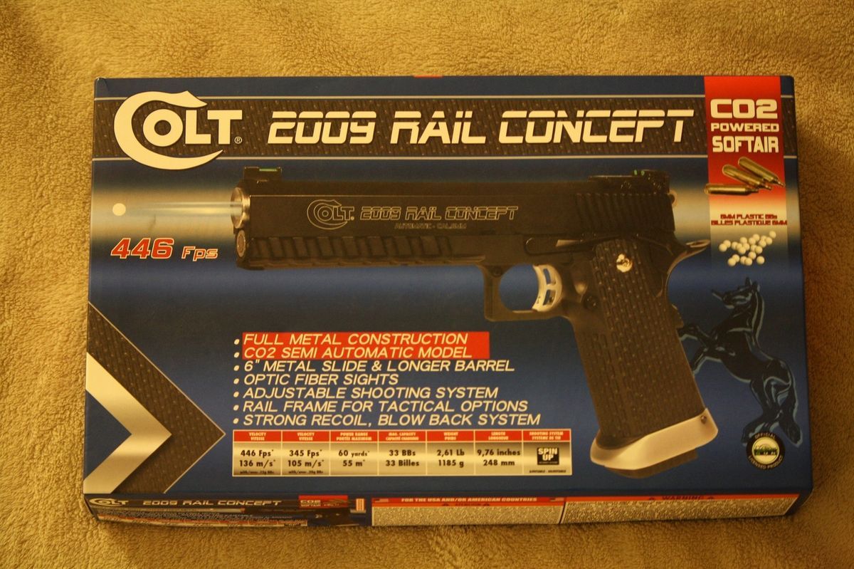 KJ Works Colt 1911 Rail Concept Gas Airsoft Gun