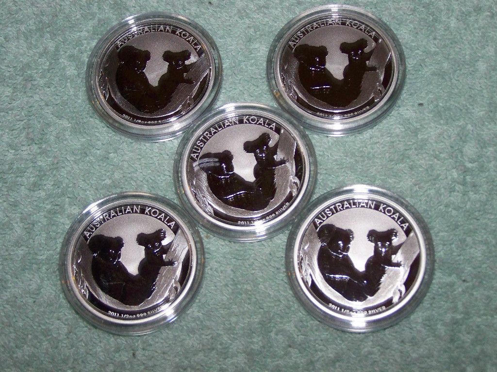 2011 Australian Silver Koalas 1 2 oz BU