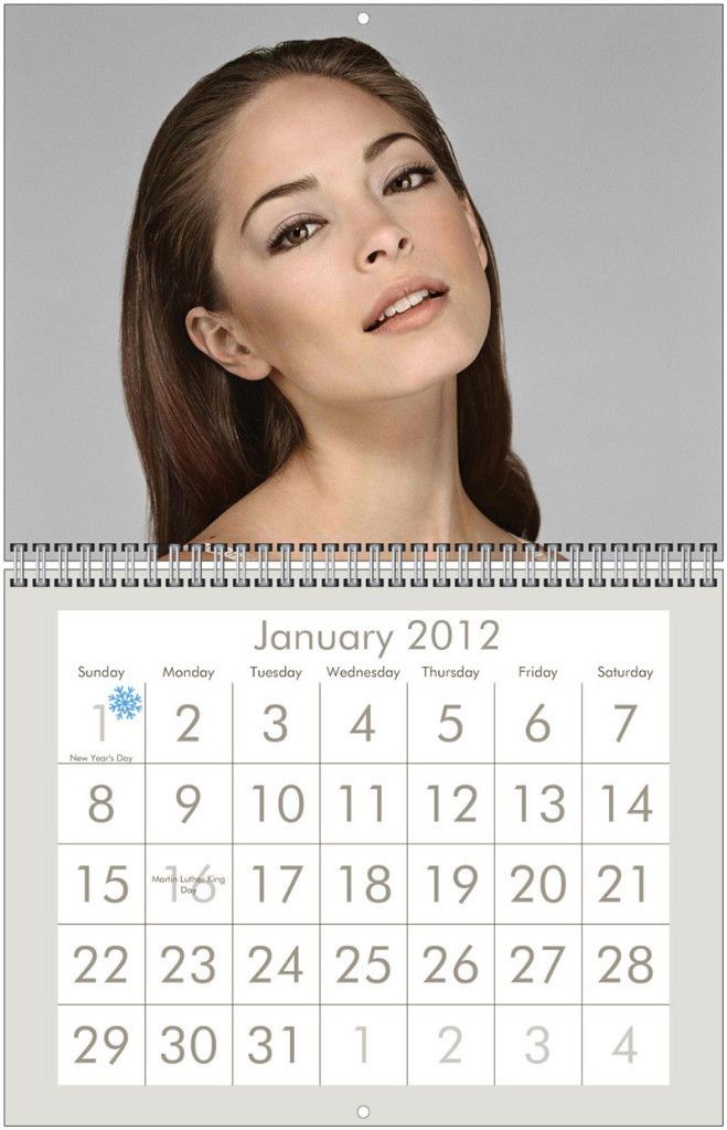 Kristin Kreuk 2012 Wall Calendar