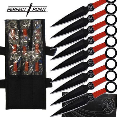 Pcs 6 Kunia Naruto Ninja Throwing Knife Set Perfect Point