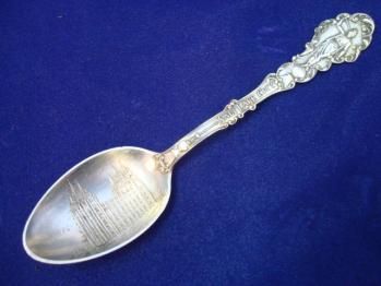 Salt Lake City UT Sterling Souvenir Spoon Grecian Man