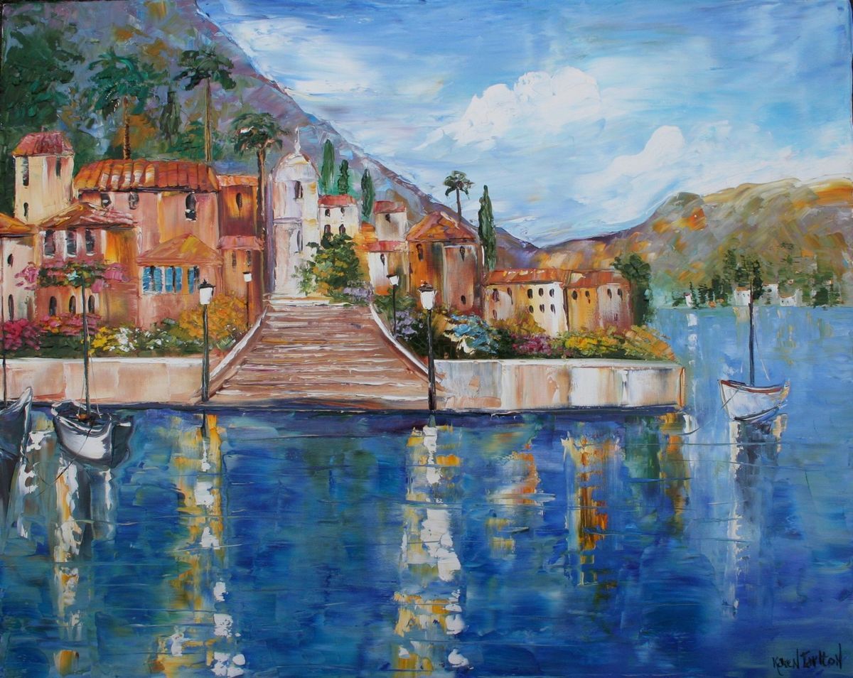 Postcards of Lake Como Italy Painting Karen Tarlton $1 Each