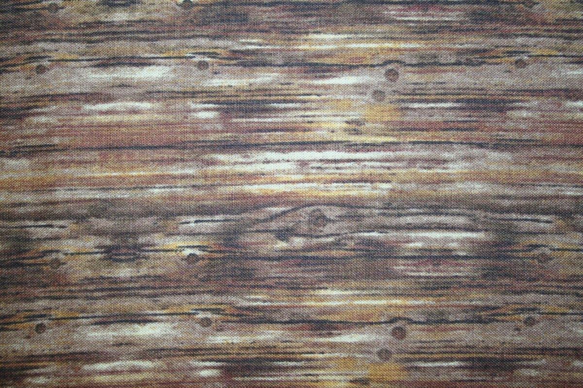 Naturals Realistic Looking Brown Wood Grain Landscape Fabric