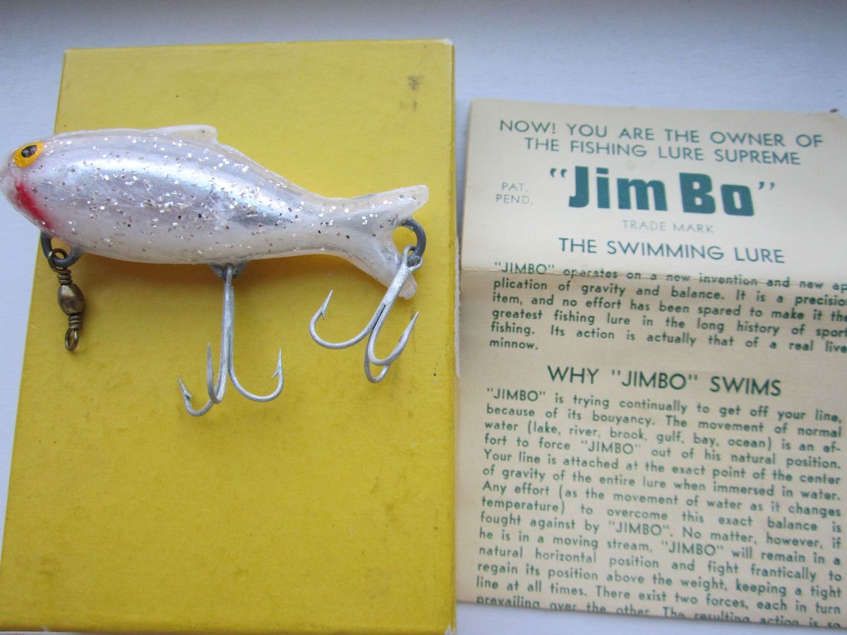 JIMBO fishing lure J R Tackle CO Largo Florida 1950s in box with