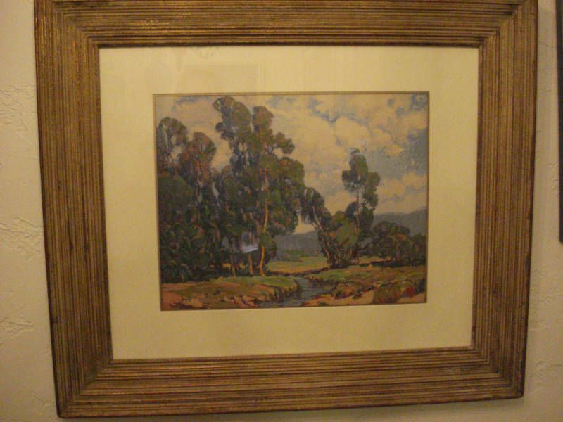 Vintage Paul Lauritz Calfornia Landscape Litho