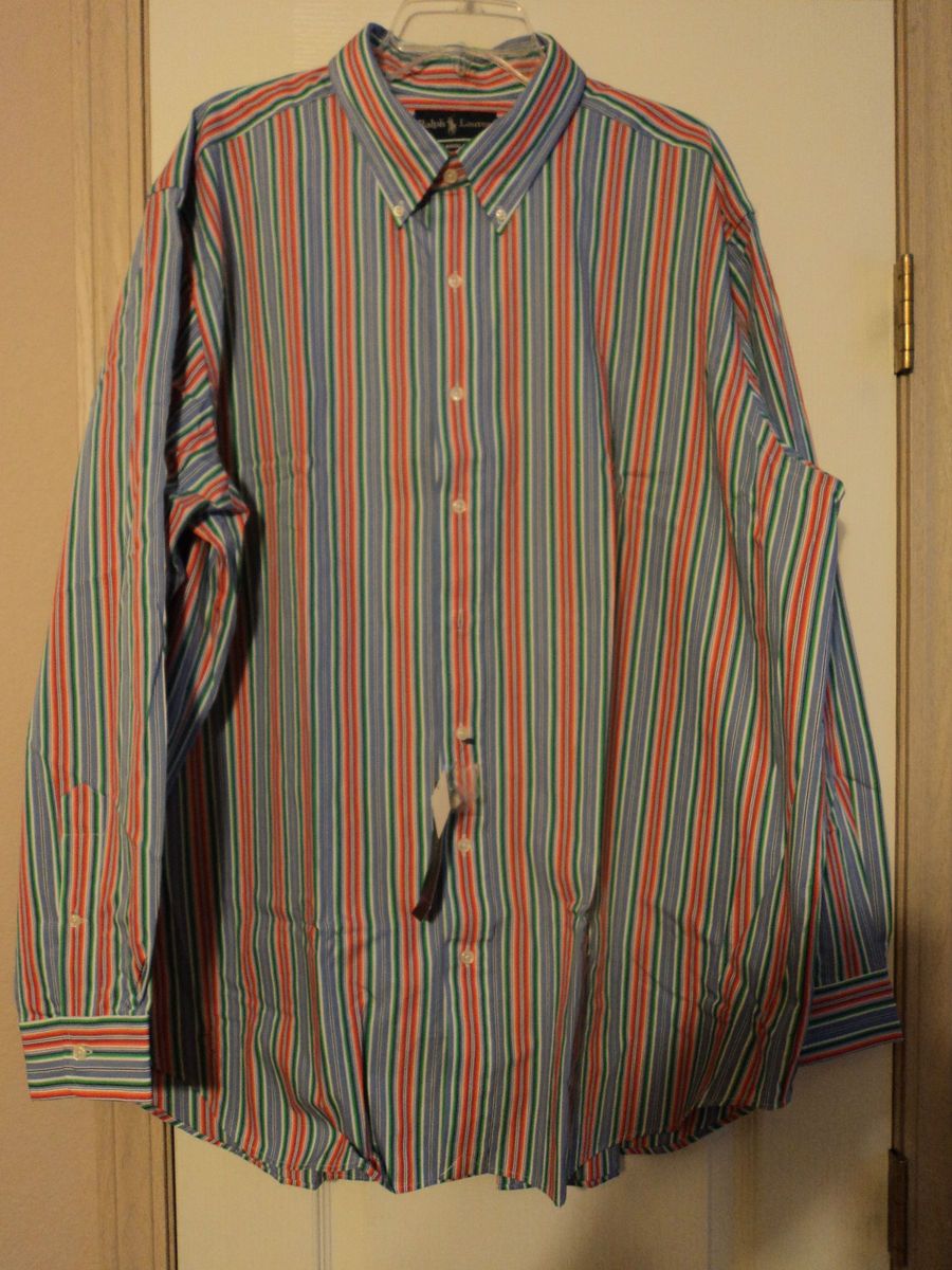 BNWT AUTH RALPH LAUREN MENS POLO BUTTON DOWN SHIRT BIG & TALL 3XB