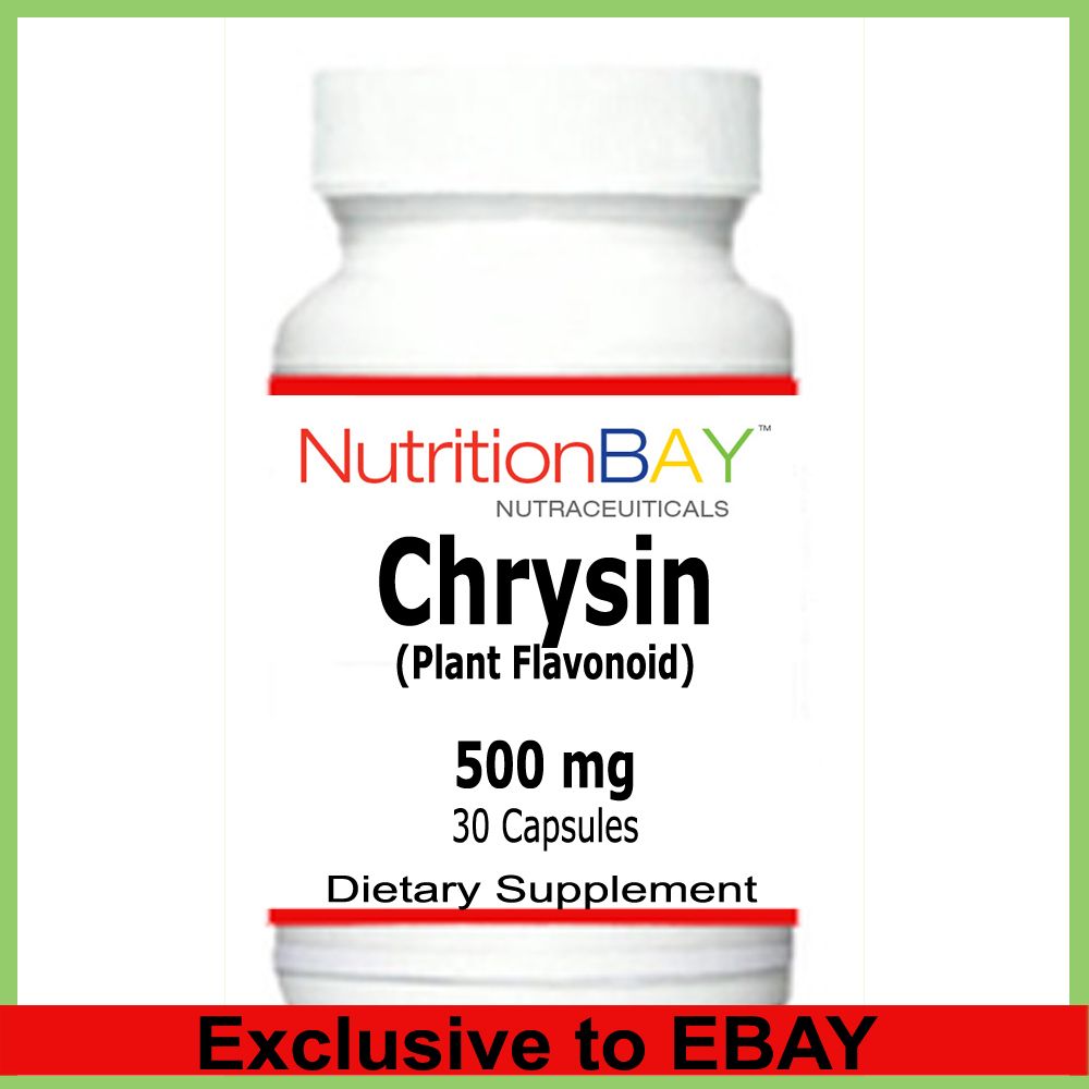 Chrysin, Muscle Mass Plant Flavonoid Healthy Testosterone 500 mg 30