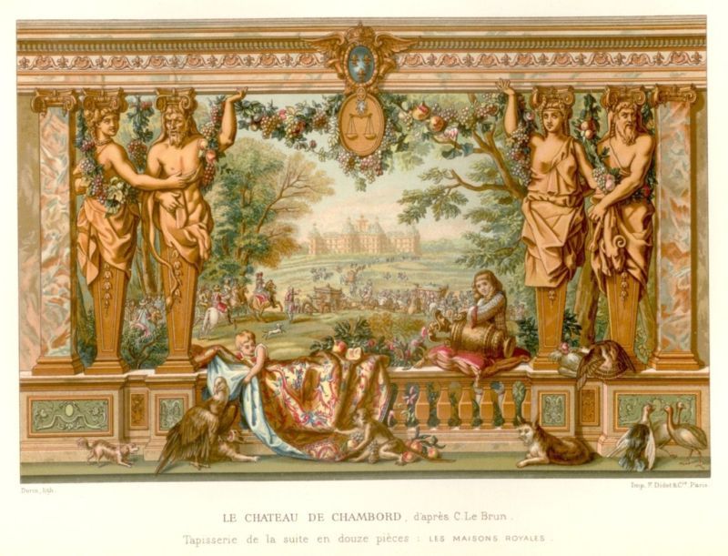 Le Chateau Chambord by Lacroix 1880 Chromolithograph